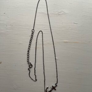 Silver Anchor Pendant Necklace
